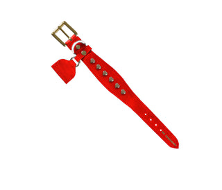 Collar Perro Extra Ancho Corazones Rojo