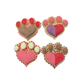 Pack galletas de huellas con corazones